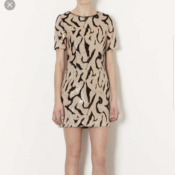 Topshop sequin and tinsel short sleeve dress size 4 - Picture 2 of 10